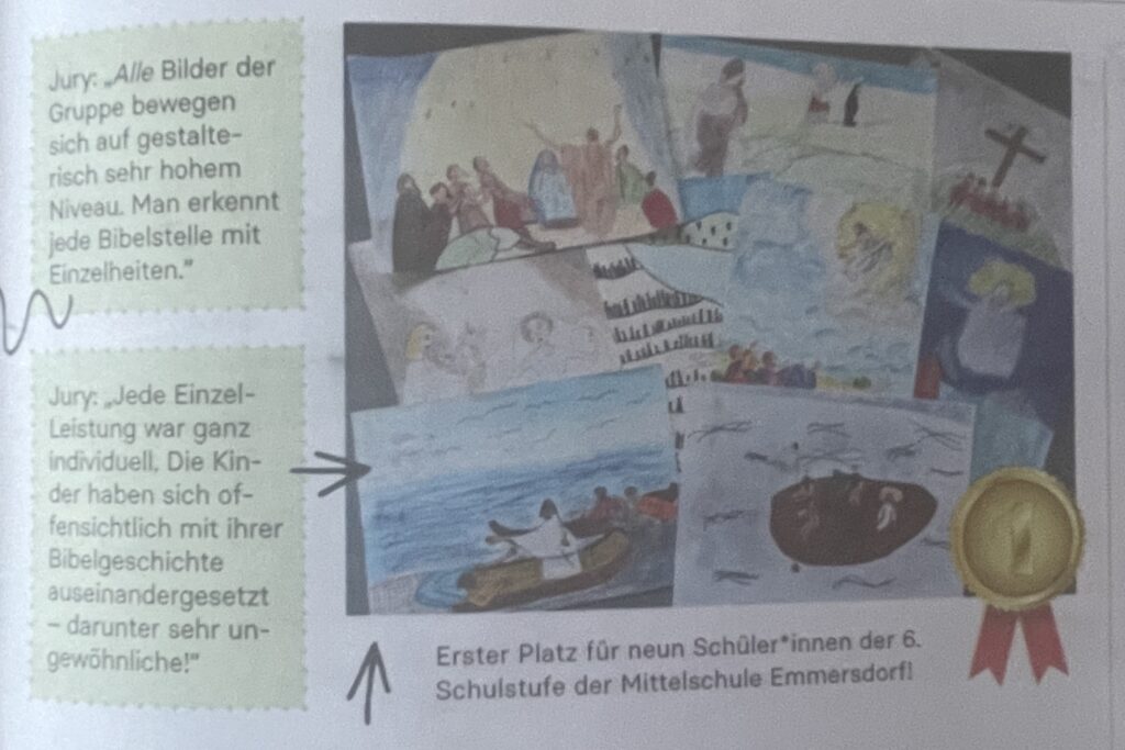 1. Platz beim Bibelmalwettbewerb 2